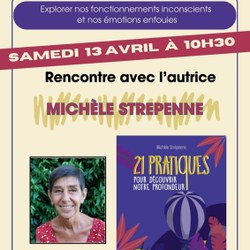 Rencontre avec Michèle Strepenne, le samedi 13 avril